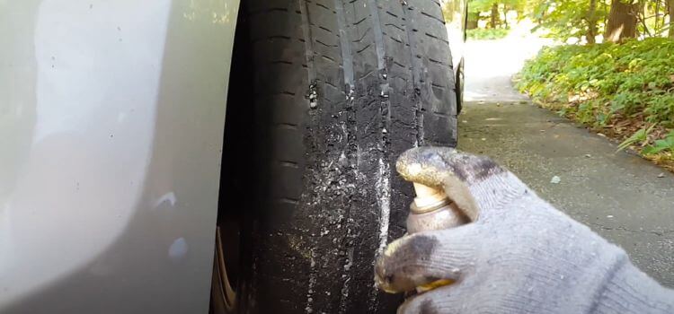 how to get tar off tires