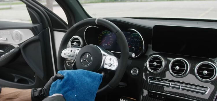 how to clean alcantara steering wheel